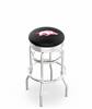  Arkansas 25" Double-Ring Swivel Counter Stool with Chrome Finish  