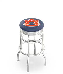  Auburn 25" Double-Ring Swivel Counter Stool with Chrome Finish  