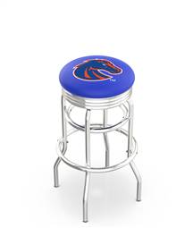  Boise State 25" Double-Ring Swivel Counter Stool with Chrome Finish  