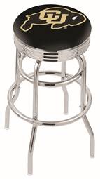  Colorado 25" Double-Ring Swivel Counter Stool with Chrome Finish  