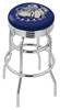  Georgetown 25" Double-Ring Swivel Counter Stool with Chrome Finish  