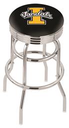  Idaho 25" Double-Ring Swivel Counter Stool with Chrome Finish  