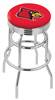  Louisville 25" Double-Ring Swivel Counter Stool with Chrome Finish  