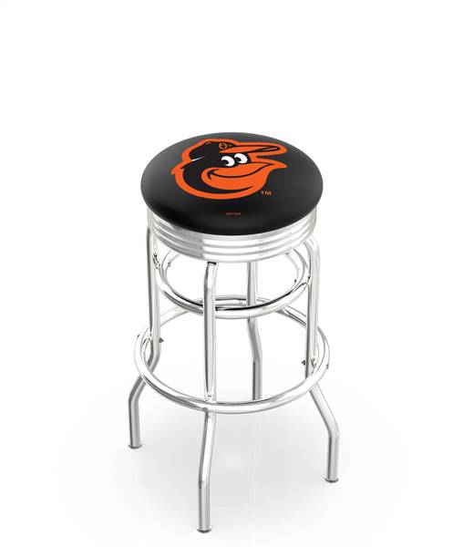  Baltimore Orioles 25" Doubleing Swivel Counter Stool with Chrome Finish  