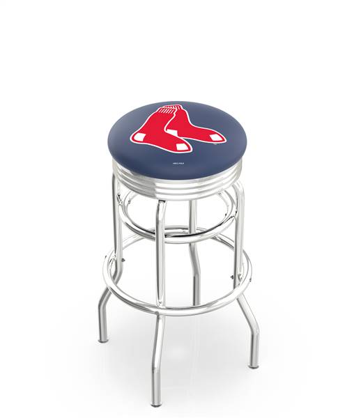  Boston Red Sox 25" Doubleing Swivel Counter Stool with Chrome Finish  