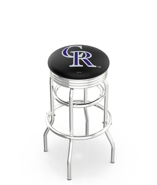  Colorado Rockies 25" Doubleing Swivel Counter Stool with Chrome Finish  