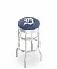  Detroit Tigers 25" Doubleing Swivel Counter Stool with Chrome Finish  