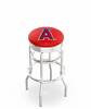  Los Angeles Angels 25" Doubleing Swivel Counter Stool with Chrome Finish  