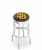  San Diego Padres 25" Doubleing Swivel Counter Stool with Chrome Finish  