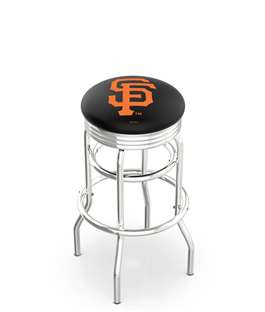  San Francisco Giants 25" Doubleing Swivel Counter Stool with Chrome Finish  