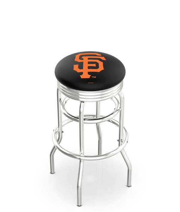  San Francisco Giants 25" Doubleing Swivel Counter Stool with Chrome Finish  