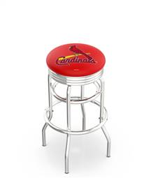  St. Louis Cardinals 25" Doubleing Swivel Counter Stool with Chrome Finish  