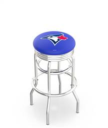  Toronto Blue Jays 25" Doubleing Swivel Counter Stool with Chrome Finish  