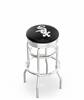  Chicago White Sox 25" Doubleing Swivel Counter Stool with Chrome Finish  