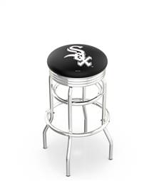  Chicago White Sox 25" Doubleing Swivel Counter Stool with Chrome Finish  