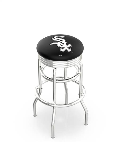  Chicago White Sox 25" Doubleing Swivel Counter Stool with Chrome Finish  