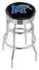  Memphis 25" Double-Ring Swivel Counter Stool with Chrome Finish  