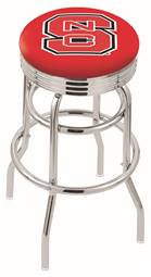  North Carolina State 25" Double-Ring Swivel Counter Stool with Chrome Finish  