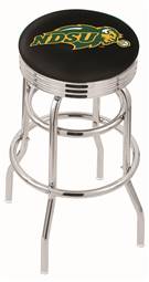  North Dakota State 25" Double-Ring Swivel Counter Stool with Chrome Finish  