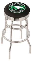  North Dakota 25" Double-Ring Swivel Counter Stool with Chrome Finish  