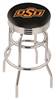  Oklahoma State 25" Double-Ring Swivel Counter Stool with Chrome Finish  