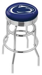  Penn State 25" Double-Ring Swivel Counter Stool with Chrome Finish  