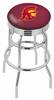  USC Trojans 25" Double-Ring Swivel Counter Stool with Chrome Finish  