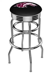  Southern Illinois 25" Double-Ring Swivel Counter Stool with Chrome Finish  