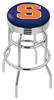  Syracuse 25" Double-Ring Swivel Counter Stool with Chrome Finish  