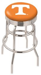  Tennessee 25" Double-Ring Swivel Counter Stool with Chrome Finish  