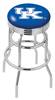  Kentucky "UK" 25" Double-Ring Swivel Counter Stool with Chrome Finish  