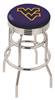  West Virginia 25" Double-Ring Swivel Counter Stool with Chrome Finish  
