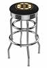 Boston Bruins 30" Double-Ring Swivel Bar Stool with Chrome Finish  