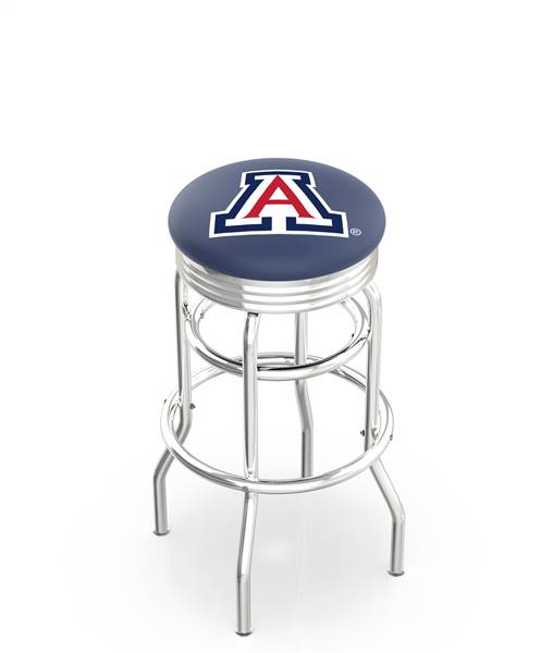  Arizona 30" Double-Ring Swivel Bar Stool with Chrome Finish  