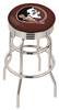  Florida State (Head) 30" Double-Ring Swivel Bar Stool with Chrome Finish  