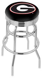  Georgia "G" 30" Double-Ring Swivel Bar Stool with Chrome Finish  