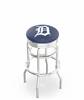  Detroit Tigers 30" Doubleing Swivel Bar Stool with Chrome Finish  