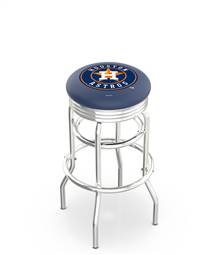  Houston Astros 30" Doubleing Swivel Bar Stool with Chrome Finish  