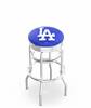  Los Angeles Dodgers 30" Doubleing Swivel Bar Stool with Chrome Finish  