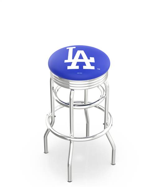  Los Angeles Dodgers 30" Doubleing Swivel Bar Stool with Chrome Finish  