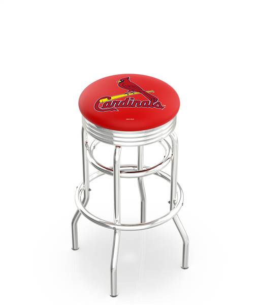  St. Louis Cardinals 30" Doubleing Swivel Bar Stool with Chrome Finish  