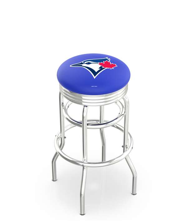  Toronto Blue Jays 30" Doubleing Swivel Bar Stool with Chrome Finish  