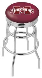  Mississippi State 30" Double-Ring Swivel Bar Stool with Chrome Finish  