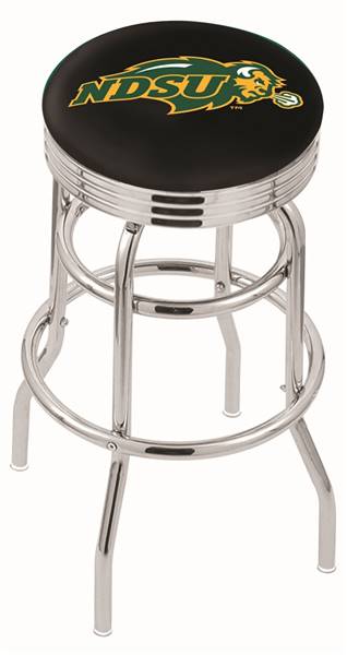  North Dakota State 30" Double-Ring Swivel Bar Stool with Chrome Finish  