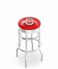  Ohio State 30" Double-Ring Swivel Bar Stool with Chrome Finish  