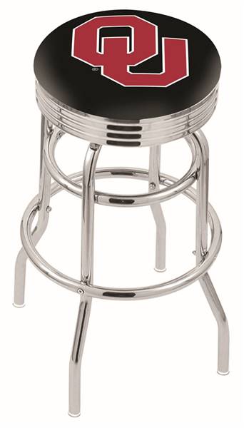  L7C3C Oklahoma 30" Double-Ring Swivel Bar Stool with Chrome Finish  