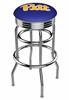  Pitt 30" Double-Ring Swivel Bar Stool with Chrome Finish  