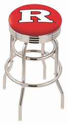  Rutgers 30" Double-Ring Swivel Bar Stool with Chrome Finish  