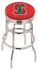  Stanford 30" Double-Ring Swivel Bar Stool with Chrome Finish  