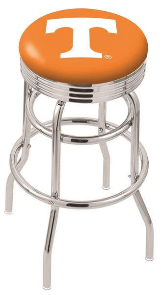  Tennessee 30" Double-Ring Swivel Bar Stool with Chrome Finish  